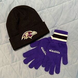 💜 RAVENS NFL BEANIE + GLOVES